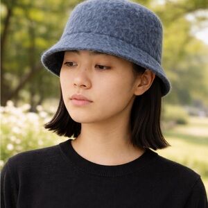 CA4LA Japan Fuzzy Wool Bucket Hat – Blue Gray – Made in Japan